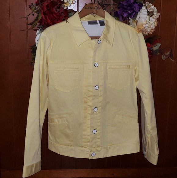 Yellow Cotton Weave Jacket - Picture 1 of 4